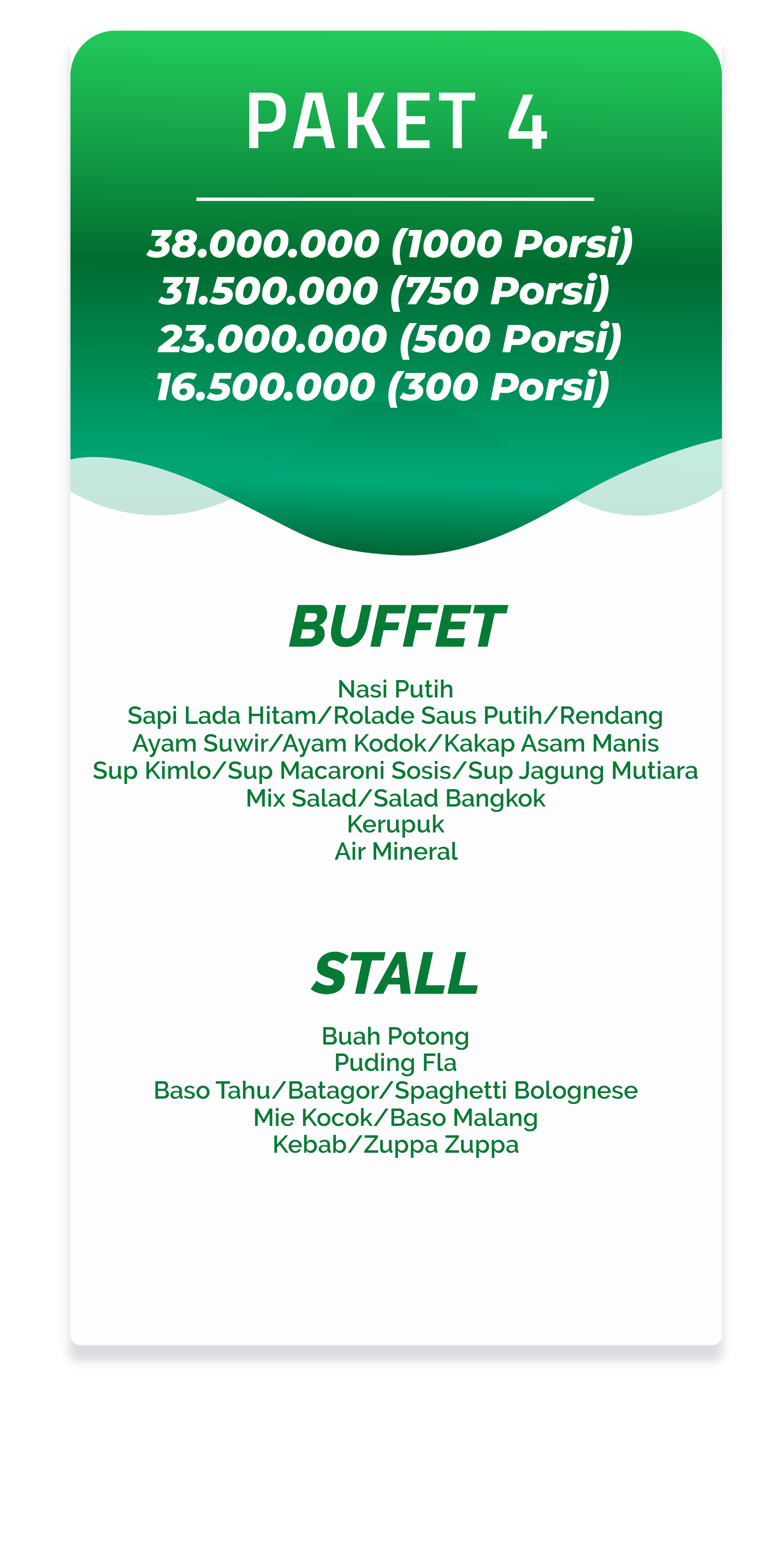Price List Catering Pernikahan Termurah Di Bandung
