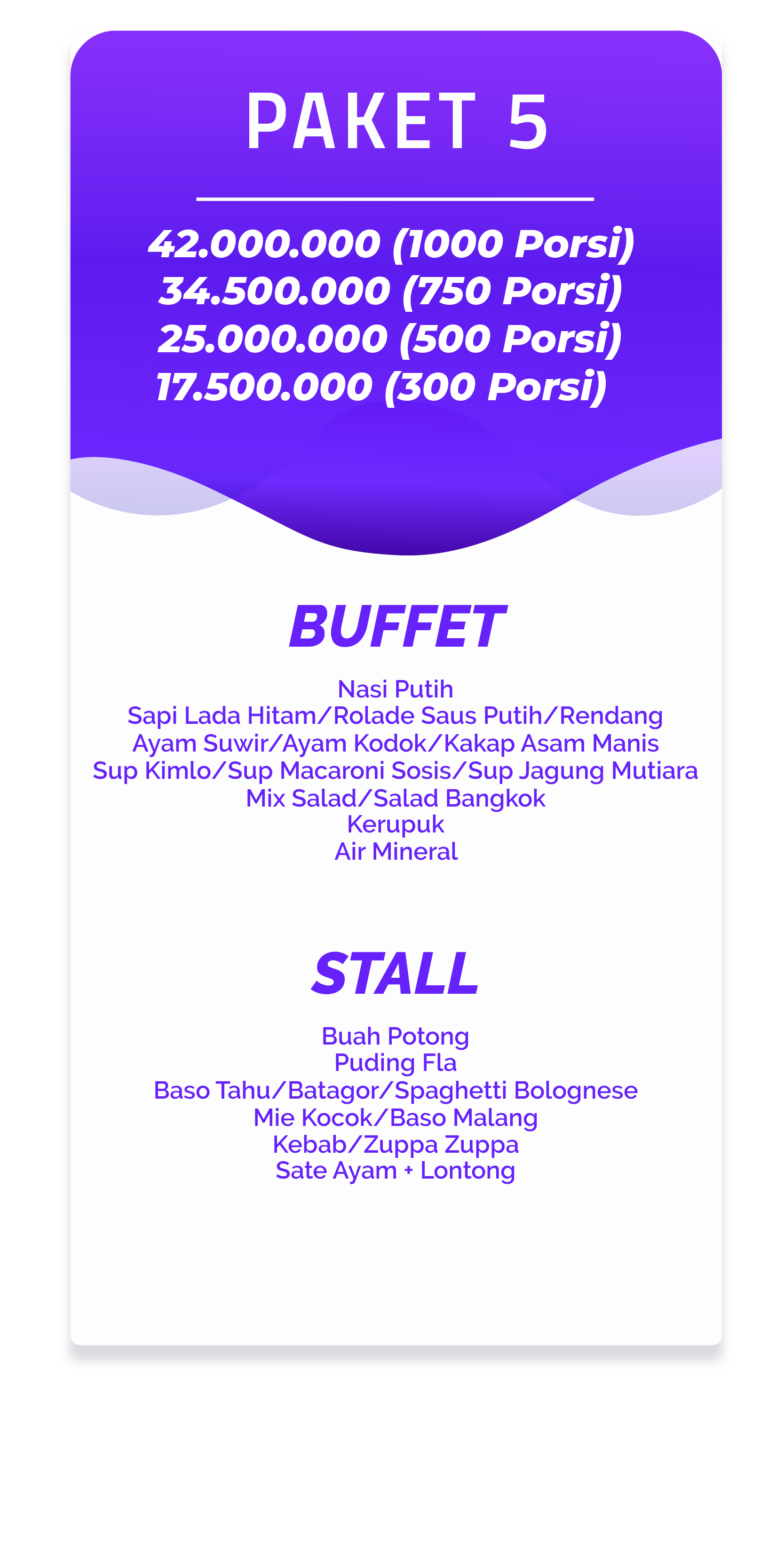 Price List Catering Pernikahan Termurah Di Bandung