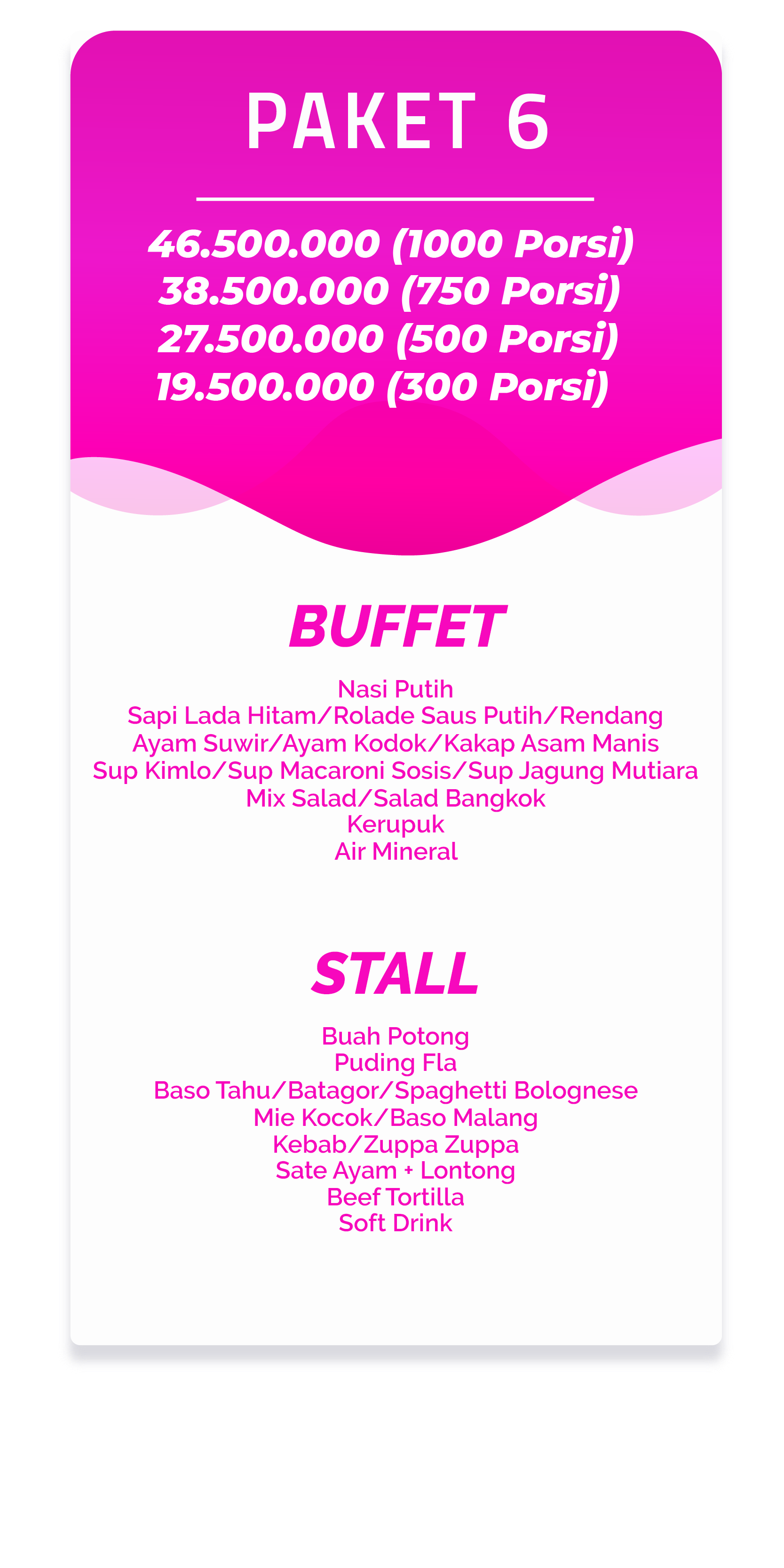Price List Catering Pernikahan Termurah Di Bandung